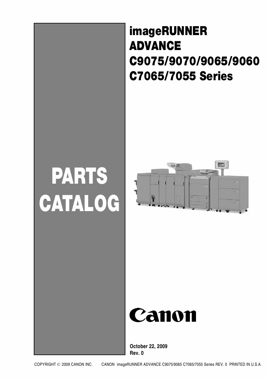 Canon imageRUNNER-ADVANCE-iR C7065 C7055 C9075 C9070 C9065 C9060 Parts Catalog-1